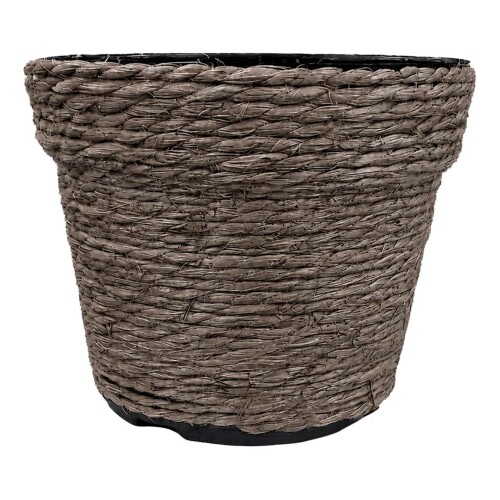Vaso plástico sisal cachepot 14x11cm sortido