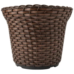 Vaso plástico vime cachepot 30x26x21cm sortido
