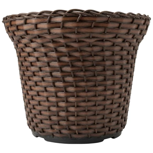 Vaso plástico vime cachepot redondo n°03 16x14cm argila Arte Brasil Vaso plástico vime cachepot redondo n°03 16x14cm argila Arte Brasil