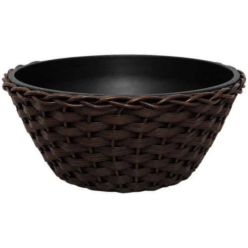 Vaso plástico vime cuia 25x12x14 sortido Vaso plástico vime cuia 25x12x14 sortido