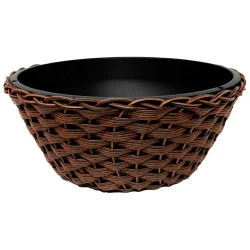 Vaso plástico vime cuia 25x12x14 sortido