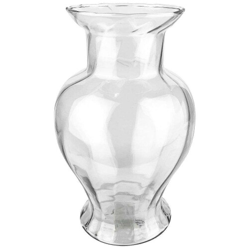 Vaso vidro retana pequeno rigado transparente 23x14cm Vaso vidro retana pequeno rigado transparente 23x14cm