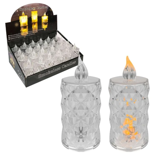 Vela decorativa acrilíca de led branco quente 09cm Aliança Vela decorativa acrilíca de led branco quente 09cm Aliança