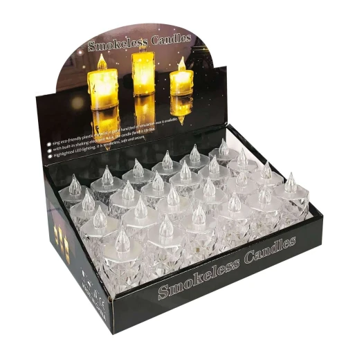 Vela decorativa acrilíca de led branco quente 09cm Aliança Vela decorativa acrilíca de led branco quente 09cm Aliança