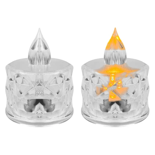 Vela decorativa acrilíca de led branco quente 3,7cm Aliança