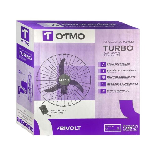 Ventilador de parede 60cm turbo 200w 220v