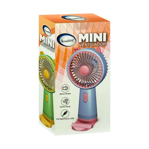 Ventilador portátil mini com suporte sortido Interponte