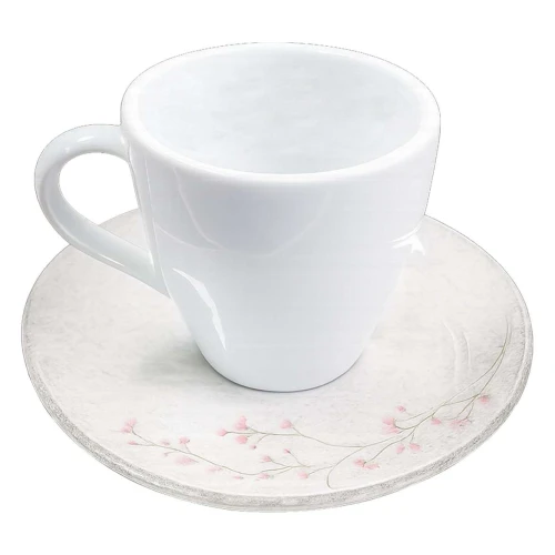 Xícara café porcelana com pires 200ml branca Xícara café porcelana com pires 200ml branca