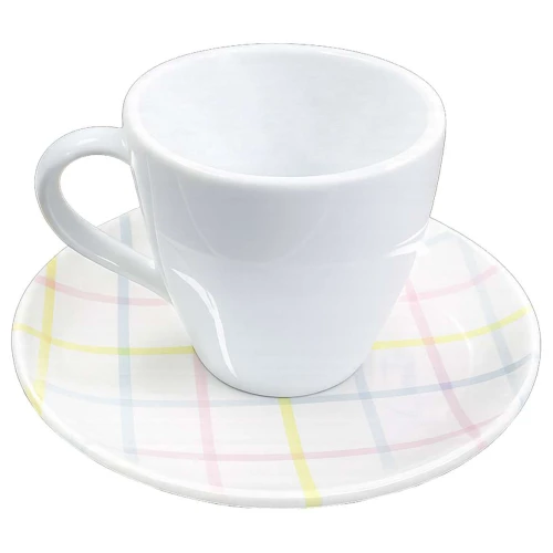 Xícara café porcelana com pires 200ml branca Xícara café porcelana com pires 200ml branca