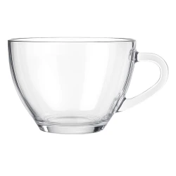 Xícara de chá de vidro lisa 250ml sem pires